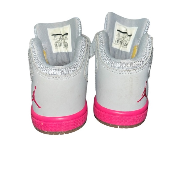 Baby Jordans Gray and Pink Sneakers gym shoe - Picture 4 of 7